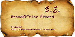 Brendörfer Erhard névjegykártya